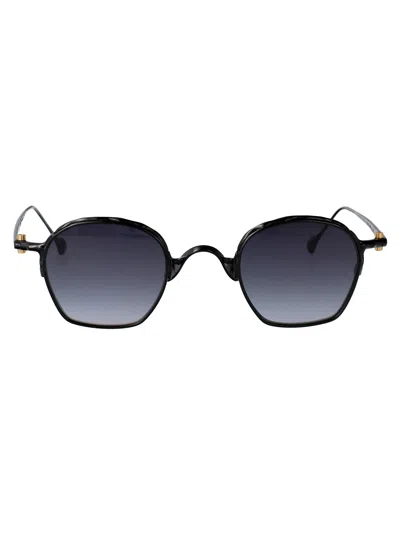 Yohji Yamamoto Black Gun Brushed Metal Sunglasses