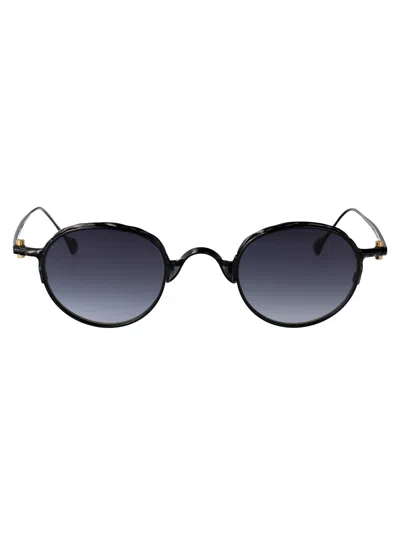 Yohji Yamamoto Black Gun Brushed Metal Sunglasses