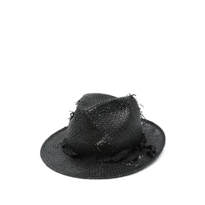 Yohji Yamamoto Black Hats In Multicolor