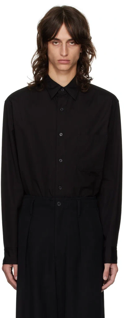 Yohji Yamamoto Black J-plain Stitch Big Shirt In 2 Black