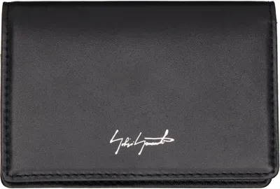Yohji Yamamoto Black Compact Wallet In 1 Black