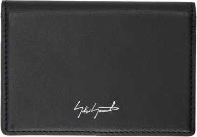 Yohji Yamamoto Black Leather Card Holder In 1 Black