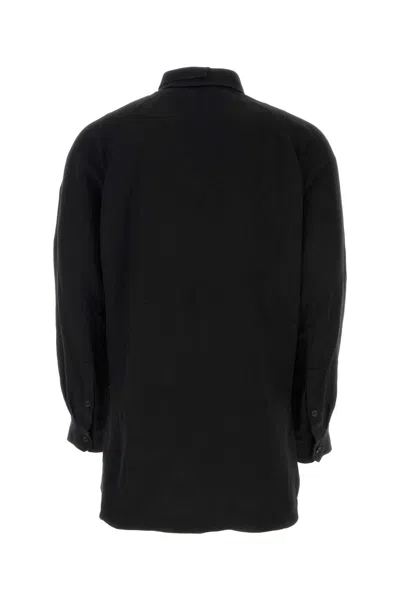 Yohji Yamamoto Black Linen Blend Shirt