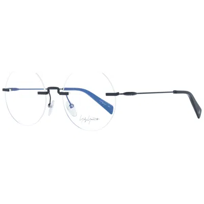 Yohji Yamamoto Black Men Optical Frames In Gray