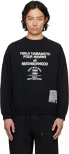 Yohji Yamamoto Neighborhood Crew Neck Graphic Print Sweatshirt In 2 Black