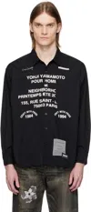 Yohji Yamamoto Black Neighborhood Edition Print Shirt In 2 Black