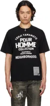 Yohji Yamamoto X Neighbourhood Slogan-print T-shirt In 2 Black