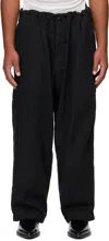 Yohji Yamamoto Black Painter Trousers In Black