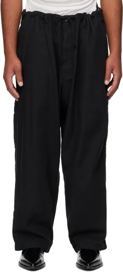 Yohji Yamamoto Black Painter Trousers
