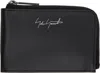 Yohji Yamamoto Black Plain Wallet In Black