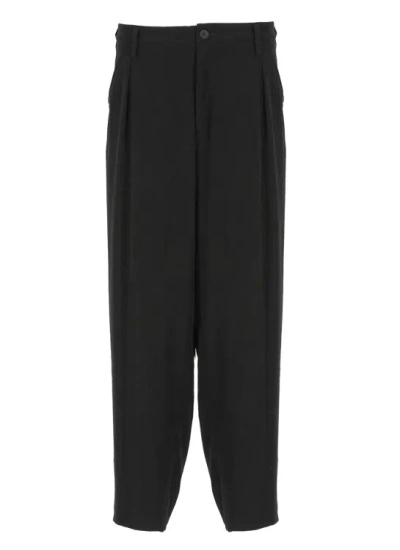 YOHJI YAMAMOTO BLACK POUR HOMME PALAZZO TROUSERS