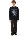 Yohji Yamamoto Black Printed Longsleeve In Black