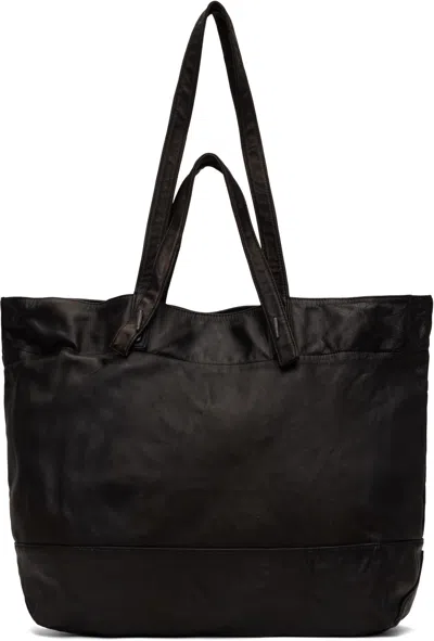 Yohji Yamamoto Black Product Dyeing Horse Double Handle Tote