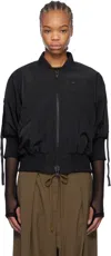 Yohji Yamamoto Black R-ssbomber Jacket In 2 Black