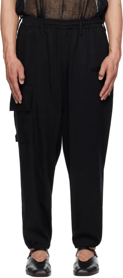 Yohji Yamamoto Black Rib Flap P Cargo Pants
