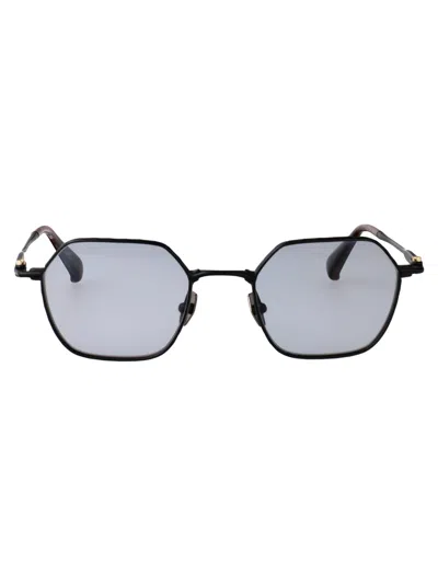 Yohji Yamamoto Black Sat/japan Gold Titanium Sunglasses