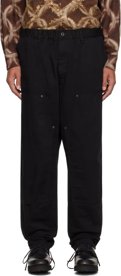 Yohji Yamamoto Black Scandal Katsuragi Side Elastic String Trousers In 3 Black