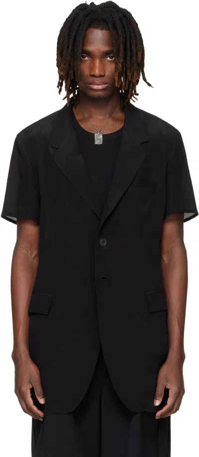 Yohji Yamamoto Black Short Sleeve Blazer