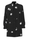 Yohji Yamamoto Silk Rear-split Graphic Print Shirt
