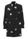 Yohji Yamamoto Silk Rear-split Graphic Print Shirt