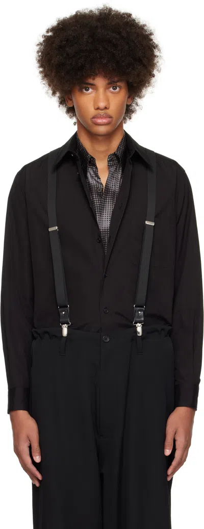 Yohji Yamamoto Black Suit Broad G-cdh Standard Shirt In 2 Black
