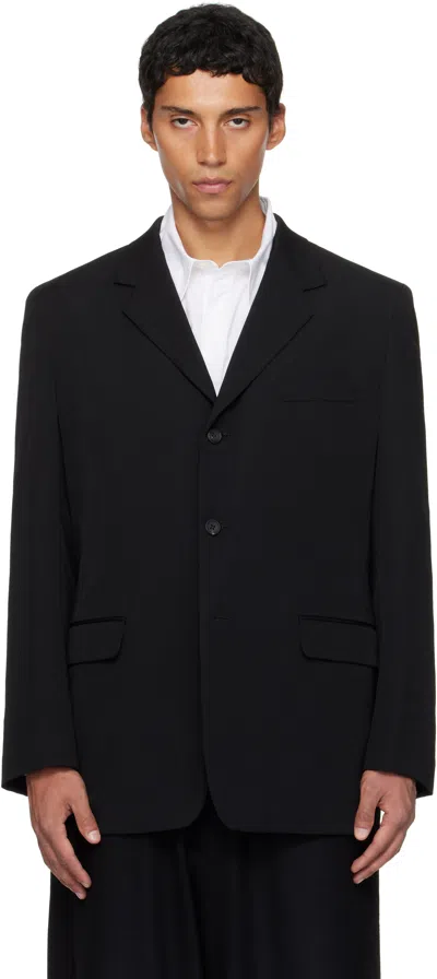 Yohji Yamamoto Black Suit Gabardine Cdh 3buttons Blazer