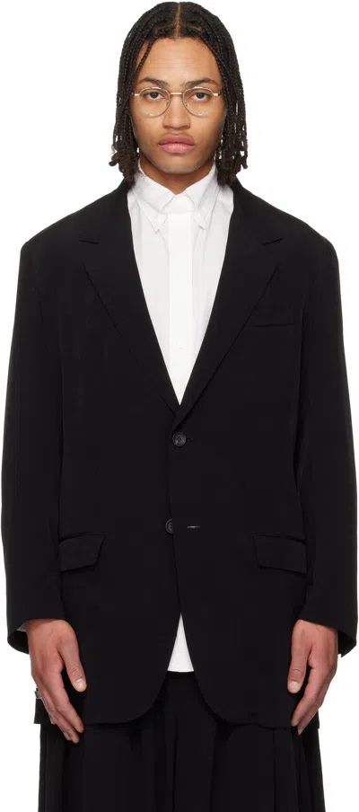 Yohji Yamamoto Black Ta Tuxedo 2 Buttons Blazer