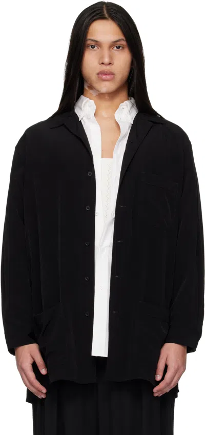 Yohji Yamamoto Black Ta Tuxedo 3 Pockets Shirt