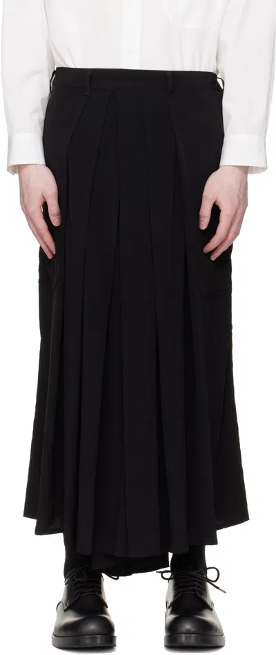 Yohji Yamamoto Black Ta Tuxedo Hakama Trousers