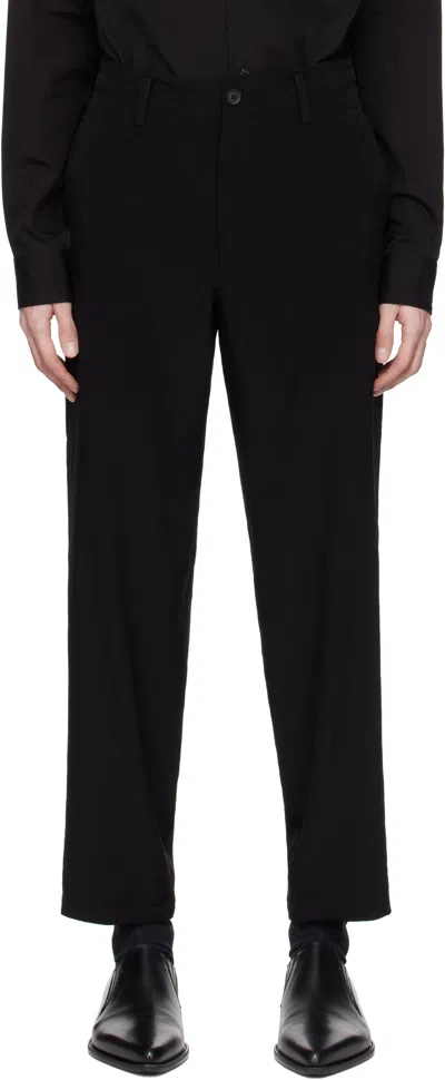 Yohji Yamamoto Black Ta Tuxedo Slim Trousers In 1 Black