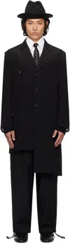 Shop Yohji Yamamoto Black Tab Long Blazer In 1 Black
