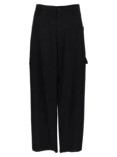 YOHJI YAMAMOTO BLACK TAB WIDE PANTS