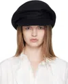 Yohji Yamamoto Black Top Crown Casquette In Black