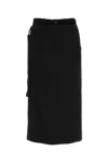 Yohji Yamamoto Black Triacetate Blend Pant-skirt In Black