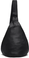Yohji Yamamoto Black Tuck Sling Medium Bag In Black