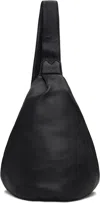 Yohji Yamamoto Black Tuck Sling Medium Bag In Black