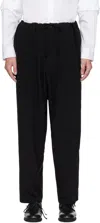 Yohji Yamamoto Black Tuxedo Standard String Trousers In Black