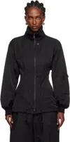 Yohji Yamamoto Black Twill Darts Bomber Jacket In Black