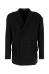 Yohji Yamamoto Giacca In Lana Nera Uomo