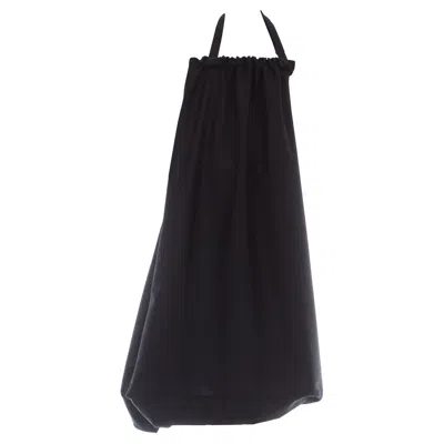 Pre-owned Yohji Yamamoto Black Wool Dress With Built-in Bag, Ss 2001