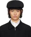 Yohji Yamamoto Black Wool Gabardine Cap In 2 Black