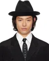 Yohji Yamamoto Black Wool Gabardine Fedora In 2 Black
