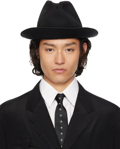 Yohji Yamamoto Black Wool Gabardine Fedora In 2 Black