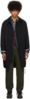 Yohji Yamamoto Black Wool Gabardine N3b Coat In 2 Black
