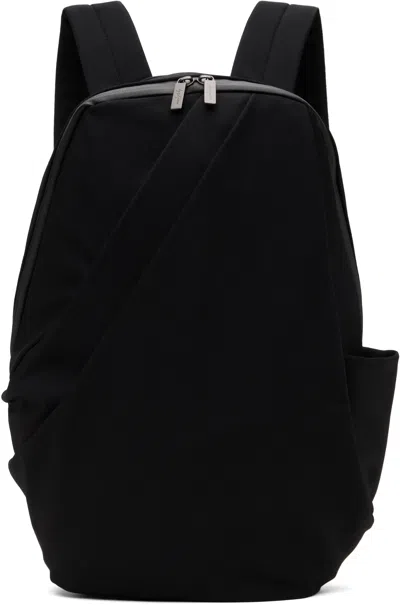 Yohji Yamamoto Black Wool Gabardine Nylon Tuck Backpack In 1 Black
