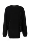 Yohji Yamamoto Black Wool Oversize Sweater In Black