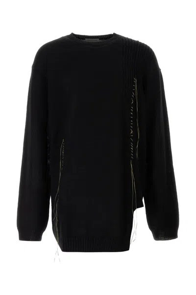 YOHJI YAMAMOTO MAGLIONE OVERSIZE IN LANA NERA  UOMO
