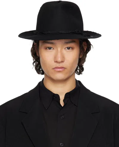 Yohji Yamamoto Black Wool Soft Hat In 2 Black