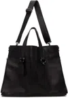 Yohji Yamamoto Black Zipper Ll Tote In Black