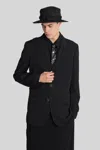 Yohji Yamamoto Blazer In Black Wool In Black
